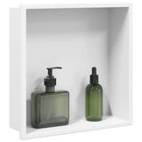 Nicho de duche Vidaxx 32x32x9 cm aço inoxidável branco mate