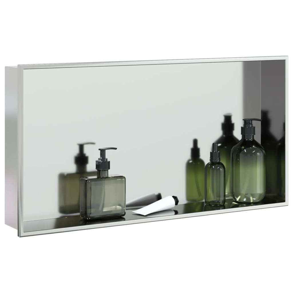 Vidaxl Shower 62x32x9 cm in acciaio inossidabile color argento spazzolato