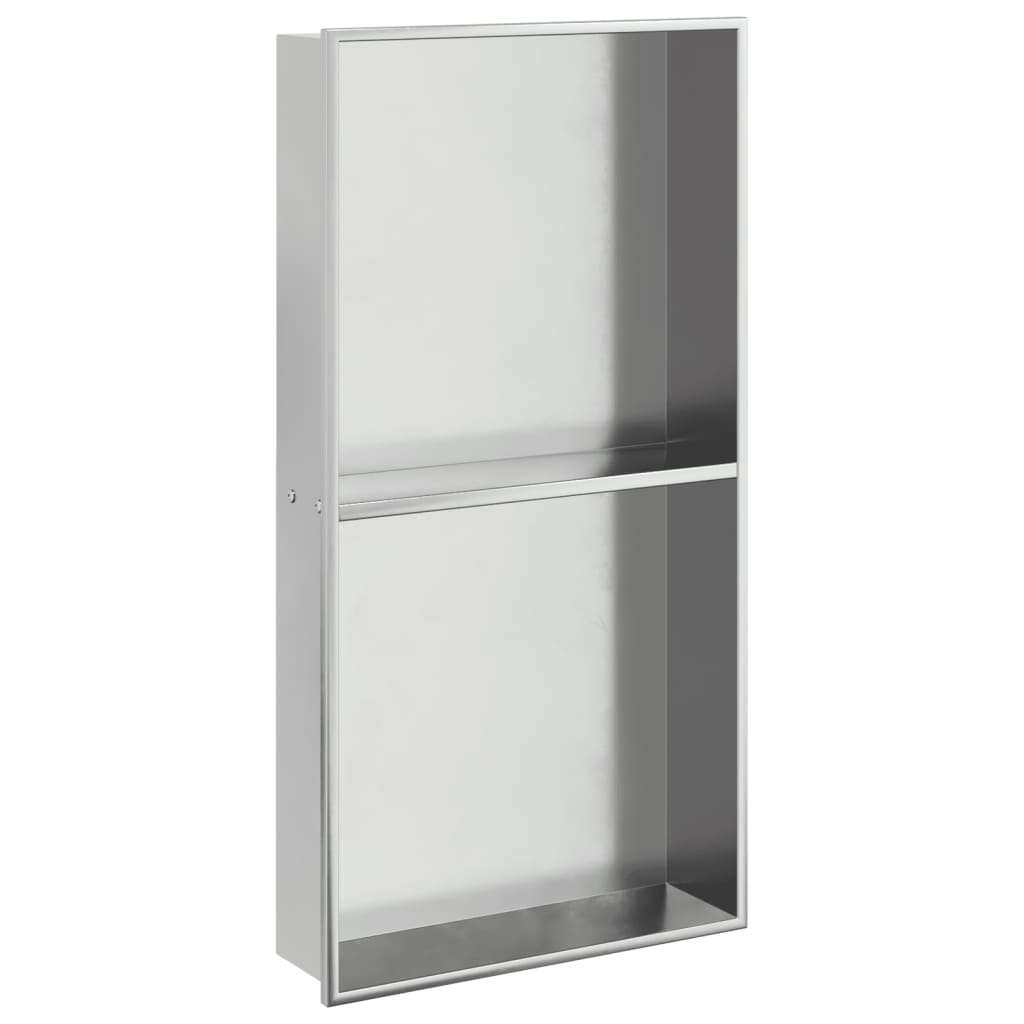 Vidaxl shower 32x62x9 cm stainless steel brushed silver colored