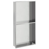 Vidaxl shower 32x62x9 cm stainless steel brushed silver colored