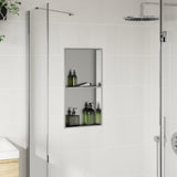 Vidaxl shower 32x62x9 cm stainless steel brushed silver colored