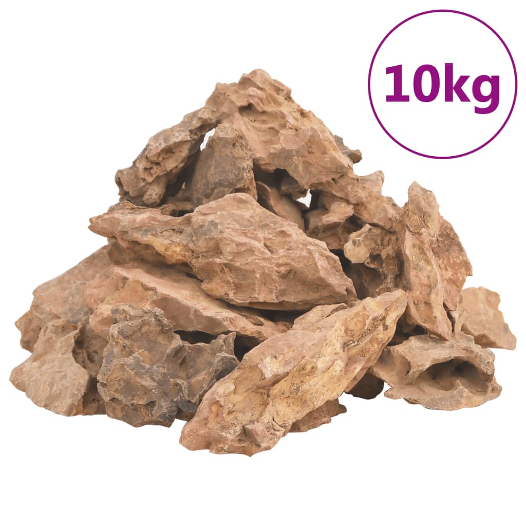 Vidaxl lavasten 10 kg 1-10 cm rjava