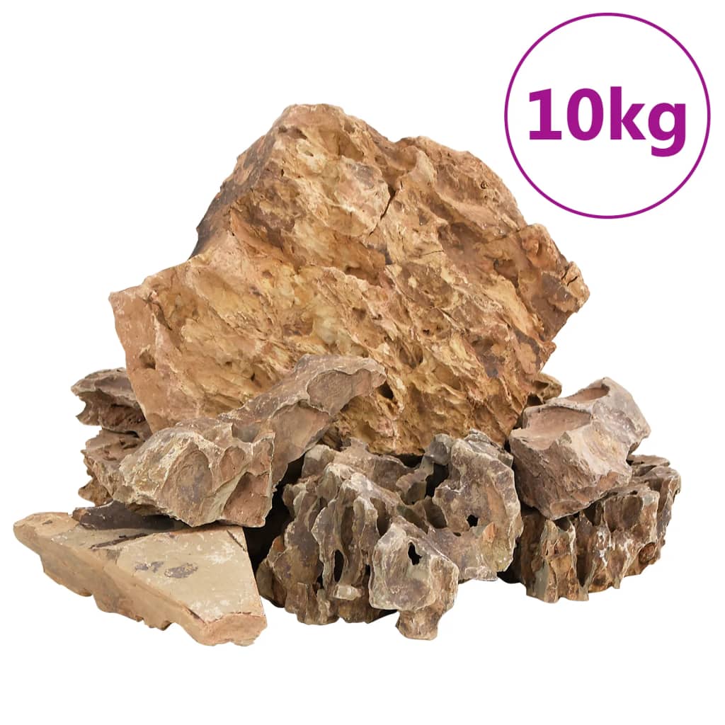 VidaXL dragon stones 10 kg 5-30 cm brown