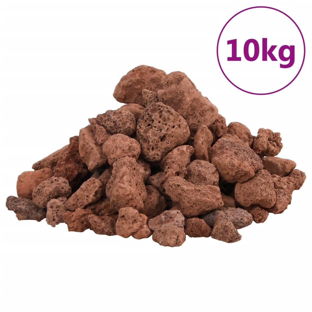 Vidaxl Lava stones 10 kg 1-2 cm Red