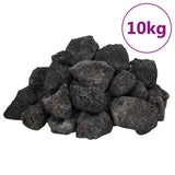 Vidaxl Lava stones 10 kg 3-5 cm Black