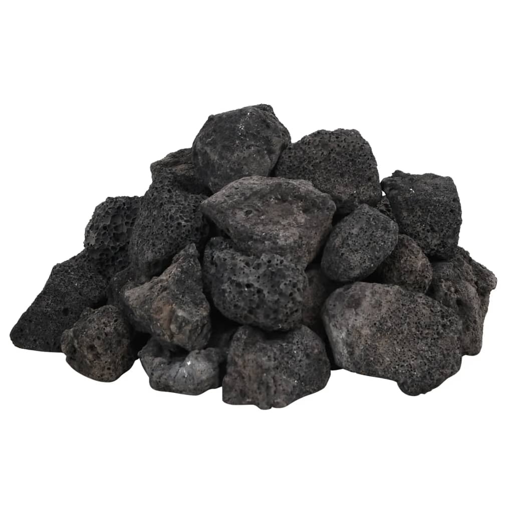 Vidaxl Lava stones 25 kg 3-5 cm Black
