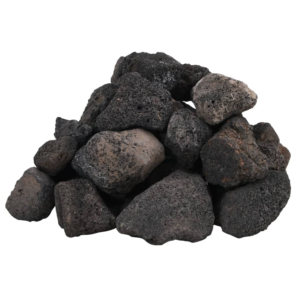Vidaxl Lava stones 10 kg 5-8 cm Black