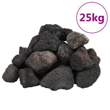 Vidaxl Lava stones 25 kg 5-8 cm Black