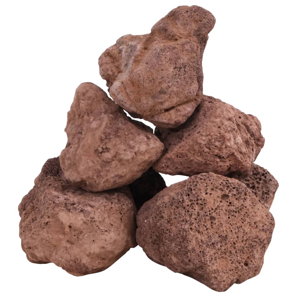Vidaxl Lava stones 10 kg 10-30 cm Red