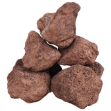 Vidaxl Lava stones 10 kg 10-30 cm Red