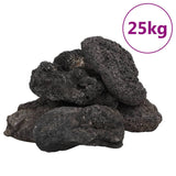 Vidaxl Lava stones 25 kg 10-30 cm Black