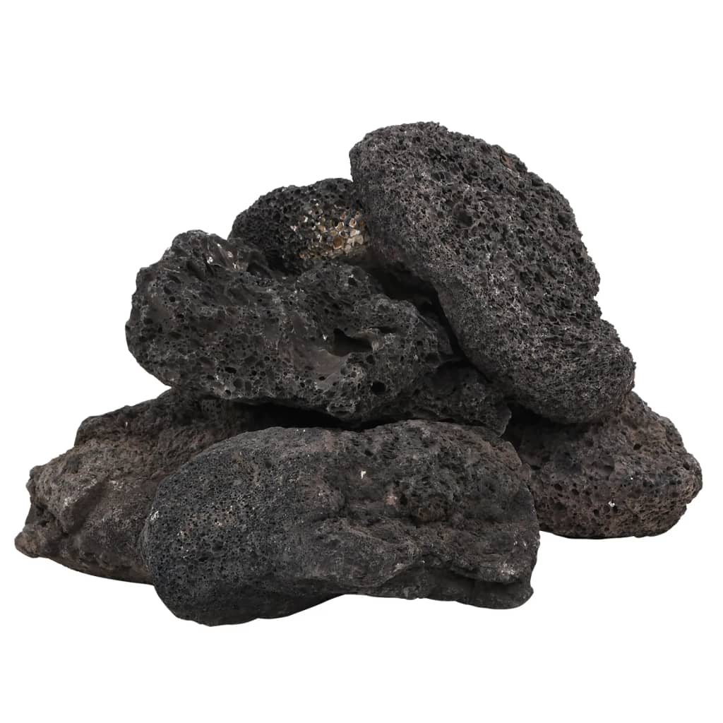 Vidaxl Lava stones 25 kg 10-30 cm Black