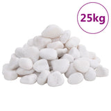 Pedras Vidaxl polidas 2-5 cm 25 kg brancas