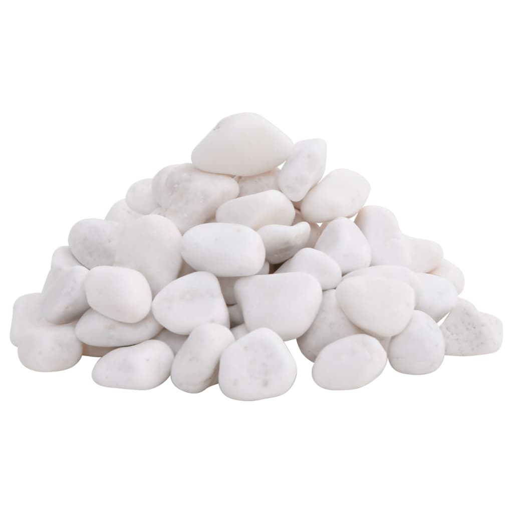 Pedras Vidaxl polidas 2-5 cm 25 kg brancas