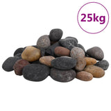 Vidaxl pebbles polished 5-8 cm 25 kg multi-colored