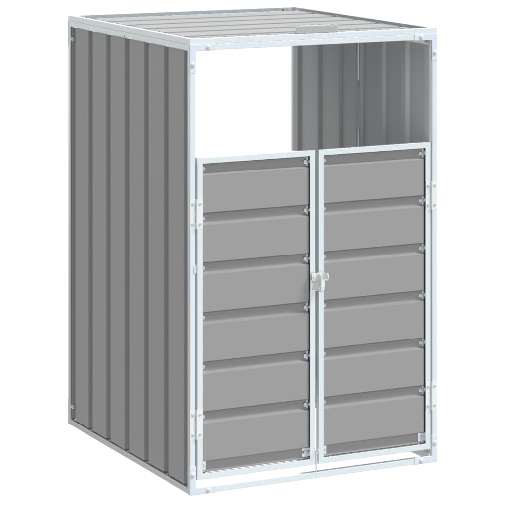 Vidaxl container storage for 1 container 72x81x115 cm steel gray