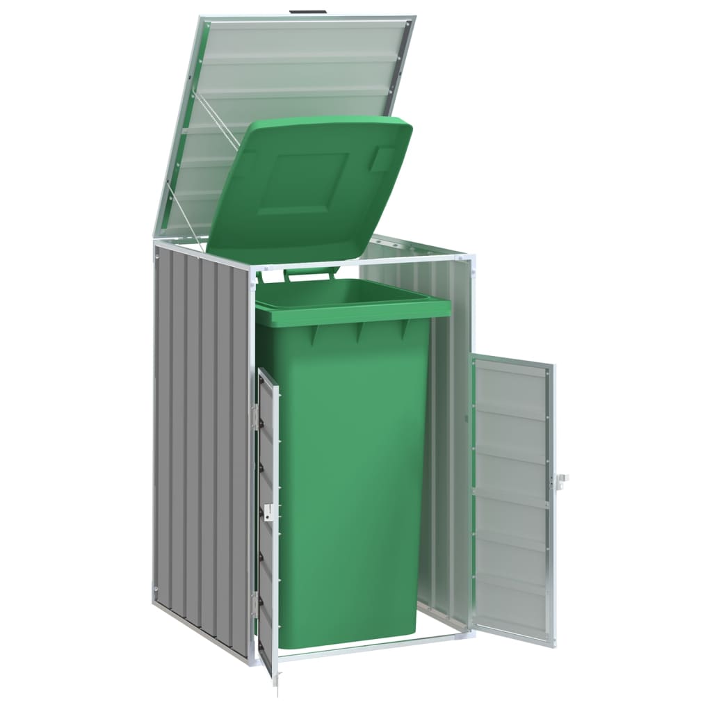 Vidaxl container storage for 1 container 72x81x115 cm steel gray