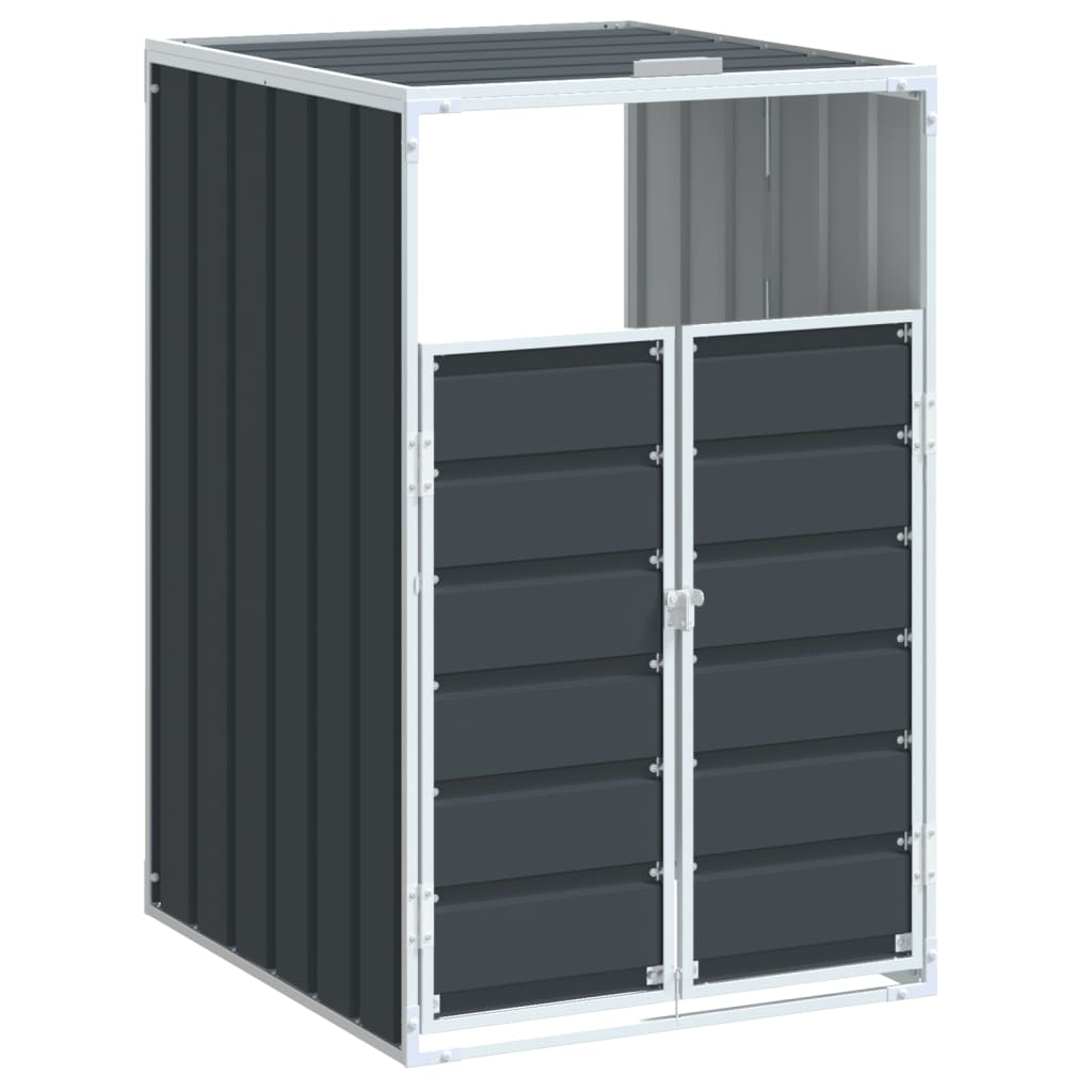Vidaxl container storage for 1 container 72x81x115 cm steel anthracite