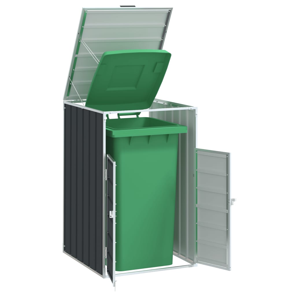 Vidaxl container storage for 1 container 72x81x115 cm steel anthracite