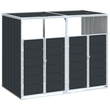 Vidaxl container storage for 2 containers 144x81x113cm steel anthracite