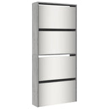 VidaXL shoe cabinet with mirror 4-layer 63x17x134 cm gray sonoma