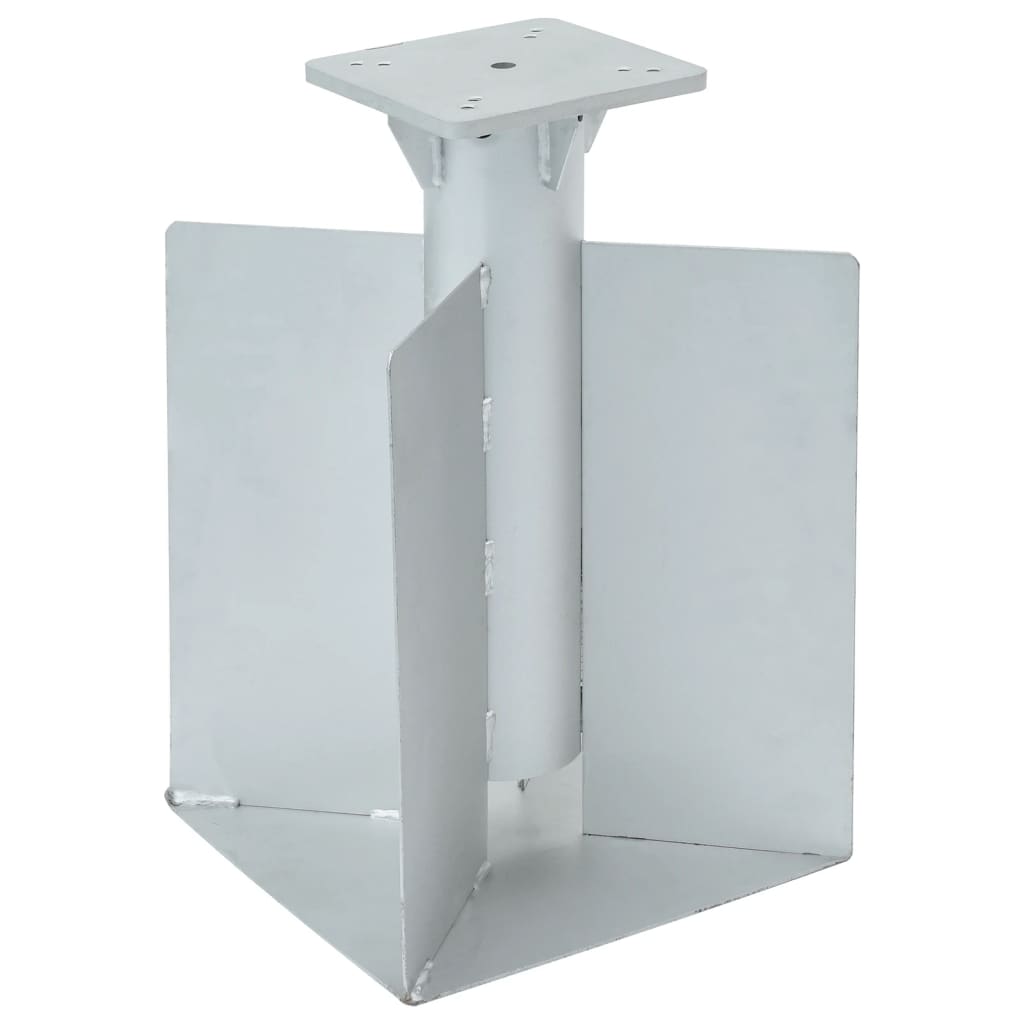 Vidaxl Parasol stopa na ziemi 27,5x27,5x45 cm stalowy kolor srebrny