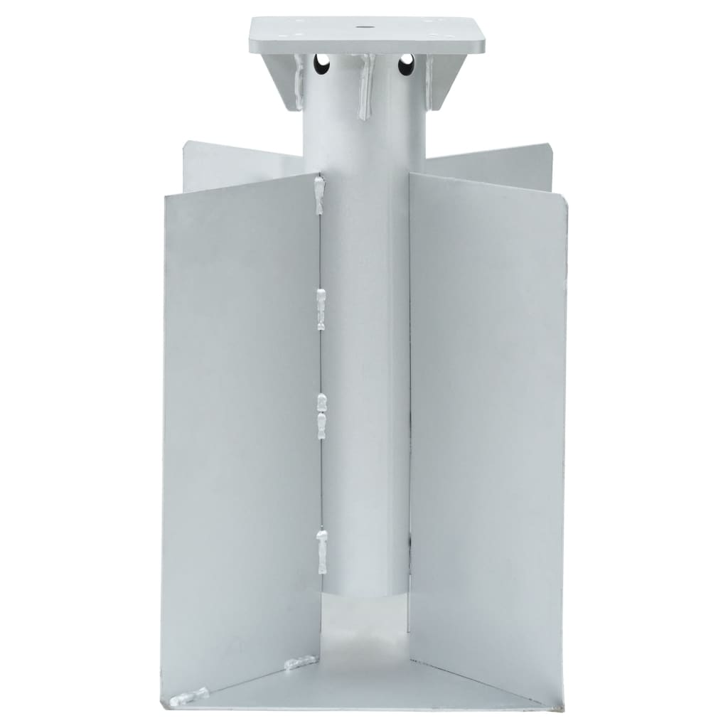 Vidaxl Parasol stopa na ziemi 27,5x27,5x45 cm stalowy kolor srebrny