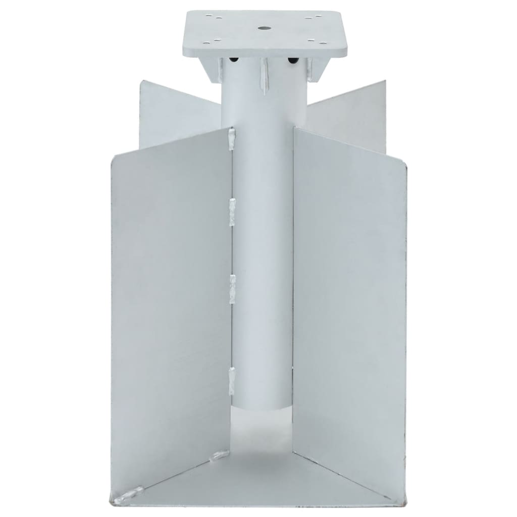Vidaxl Parasol stopa na ziemi 27,5x27,5x45 cm stalowy kolor srebrny
