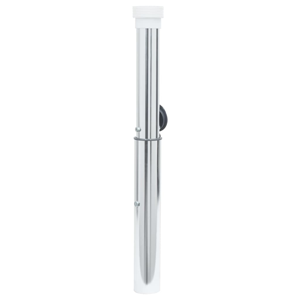 Vidaxl parkolsse Fouss fir Land fir 40-50 mm Stick Aluminium Sëlwer
