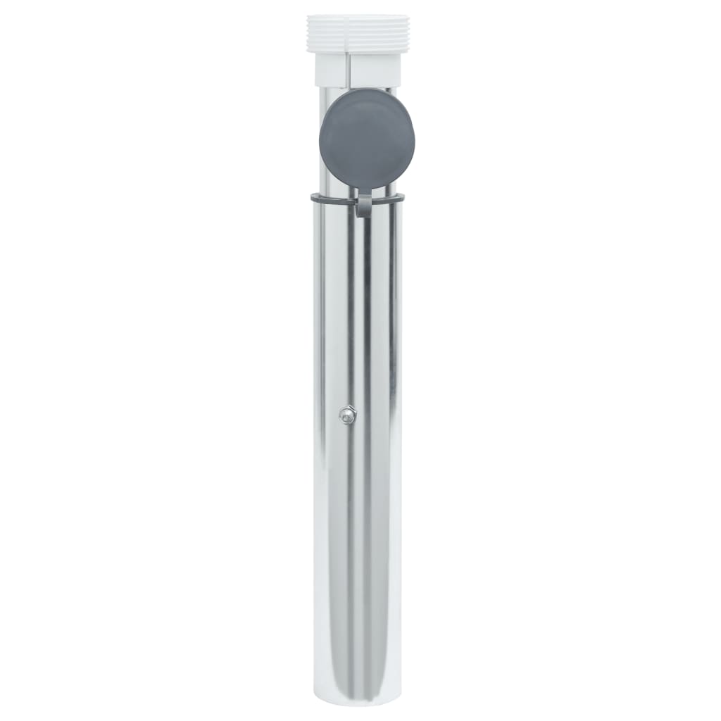 Vidaxl parkolsse Fouss fir Land fir 40-50 mm Stick Aluminium Sëlwer