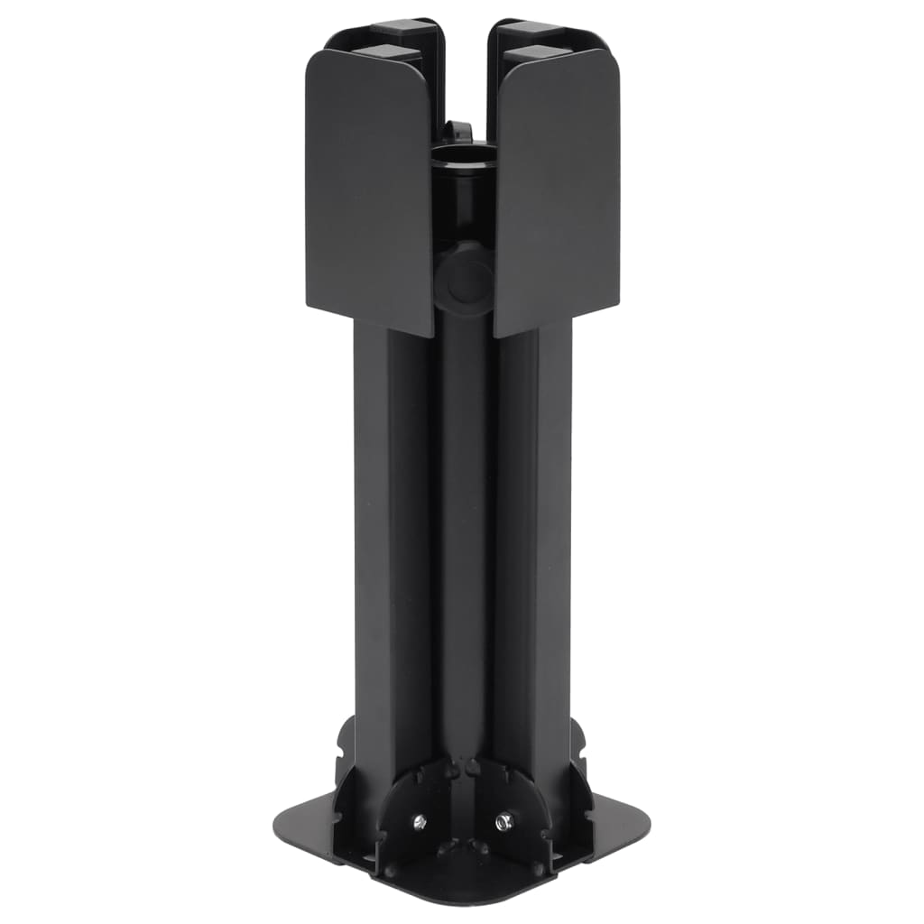 Vidaxl Parasol Foot Collapsible za Ø38 48 mm palica jeklena sijajna črna