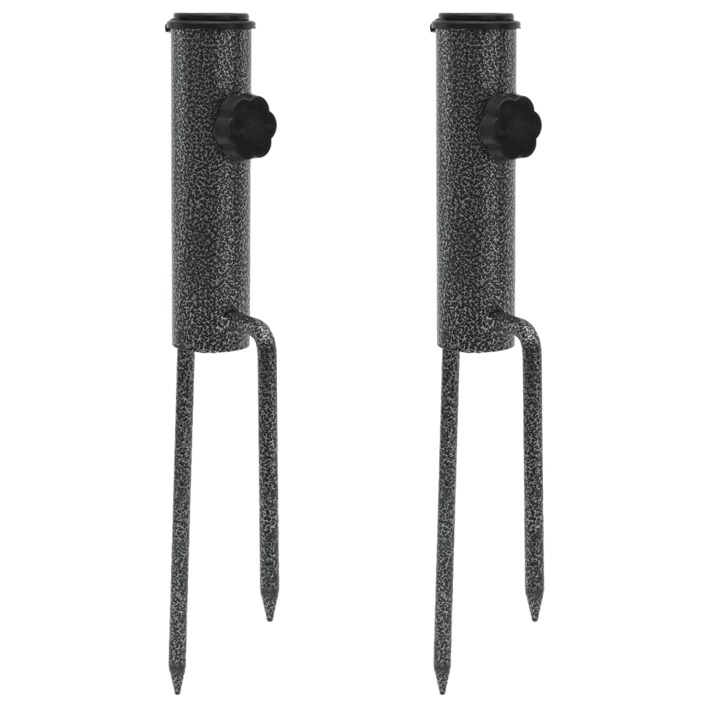 Vidaxl Parasol stoji s flomastrom 2 PCS 9x35 cm pocinkano jeklo