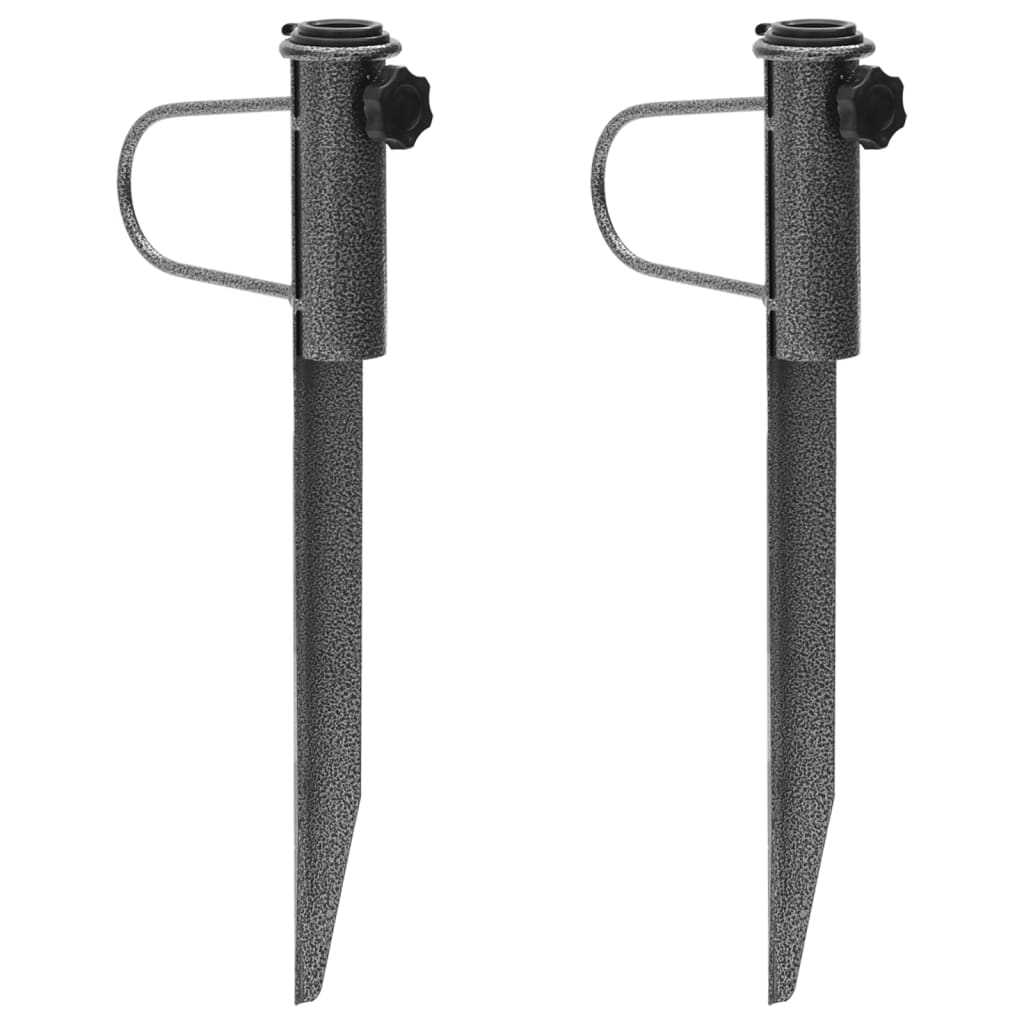 VIDAXL Parasol stoji s flomastrom 2 ST 19x42 cm pocinkano jeklo