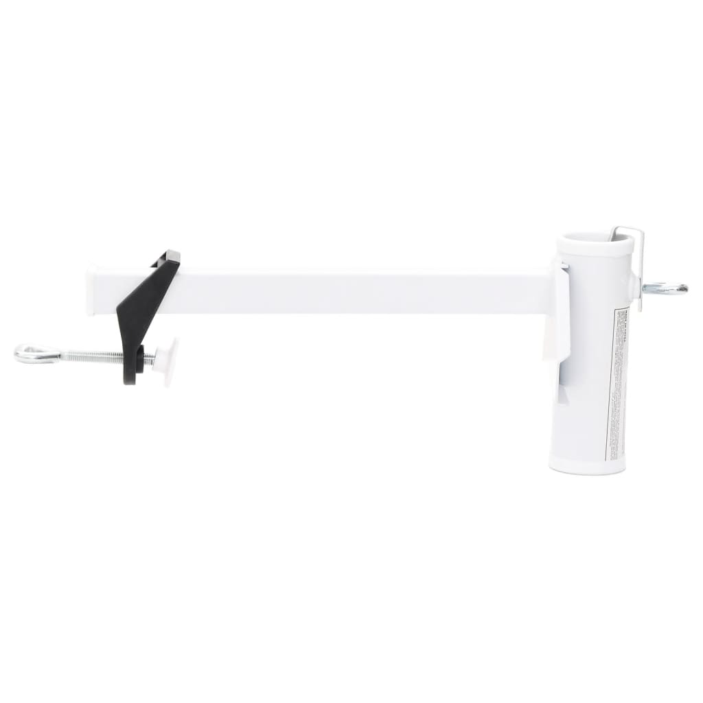 Vidaxl Parasol Mercone per balcone da 38 mm in acciaio bianco