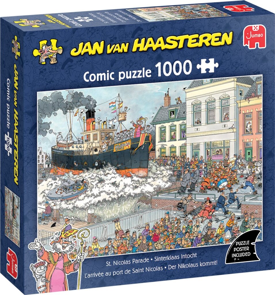 Rompecabezas de Jan van Haasteren - Llegada de Sinterklaas - 1000 piezas.