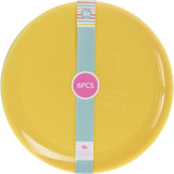 Excellent houseware plates 21 cm, 6 pieces plastic