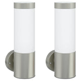 Vidaxx aplique de exterior 2 piezas plata 12 x 8,5 x 27 cm