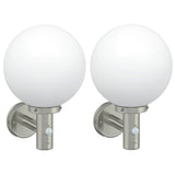 Vidaxl buiten wandlamp 2 pcs zilver 28 x 25 x 38 cm