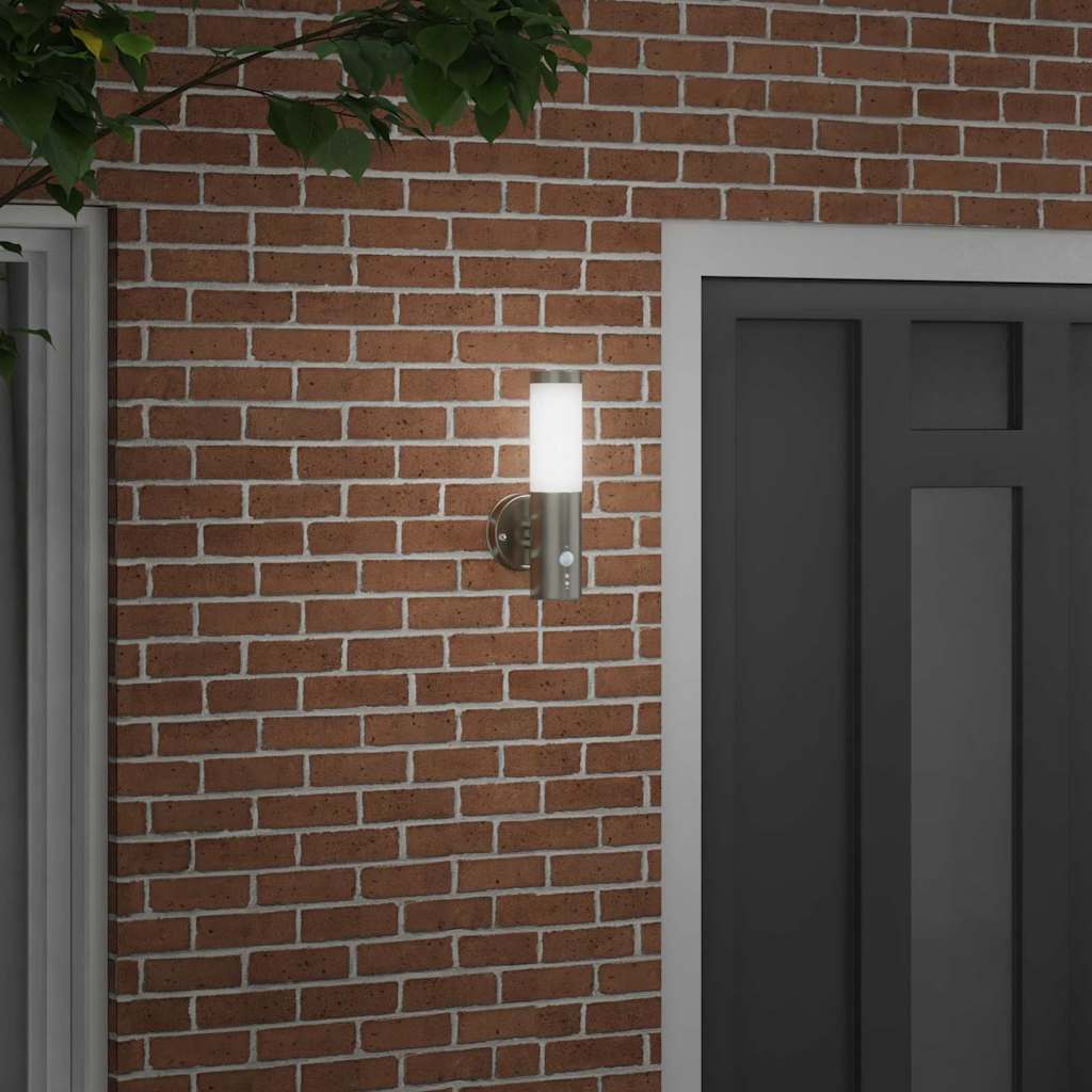 Vidaxx aplique de exterior plateado 15 x 7,5 x 33 cm
