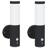 Vidaxl buiten wandlamp 2 pcs zwart 15 x 7,5 x 33 cm
