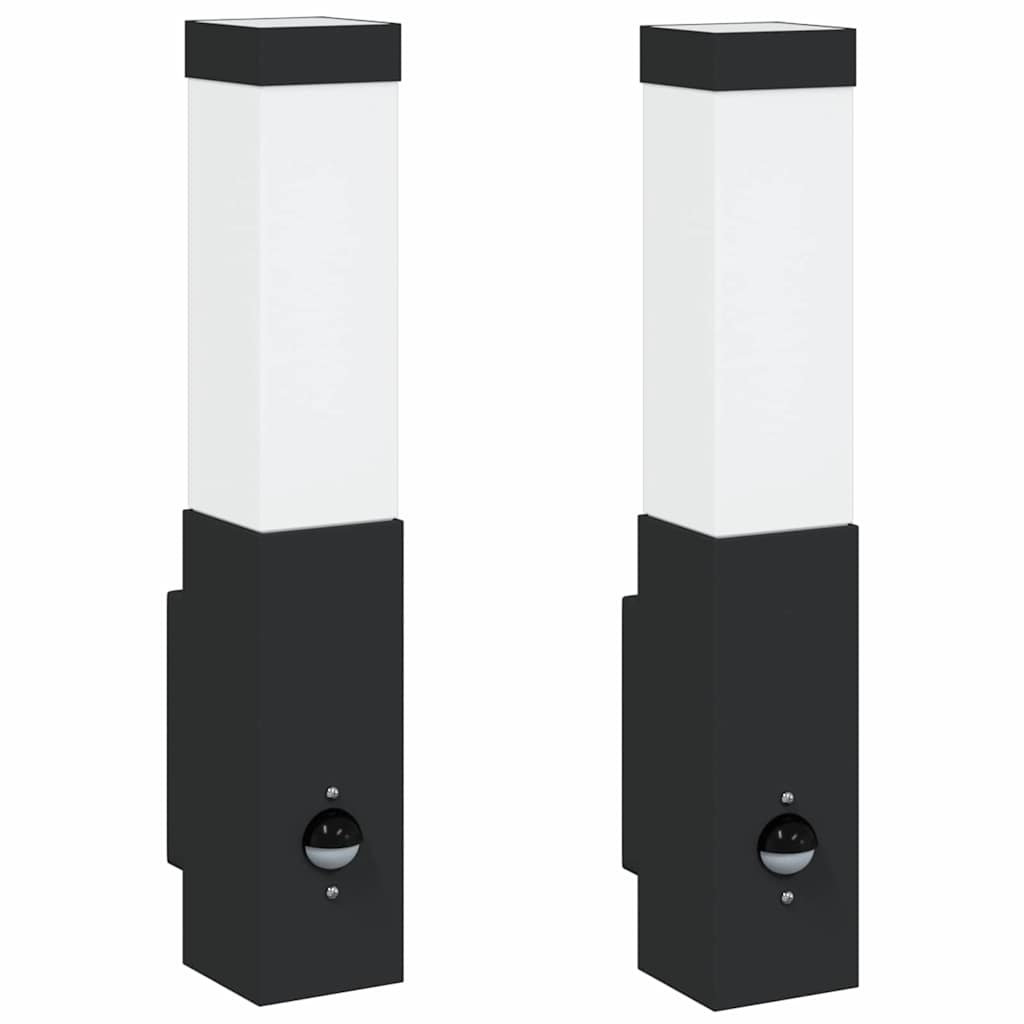 Vidaxl buiten wandlamp 2 pcs zwart 10.5 x 6 x 33 cm