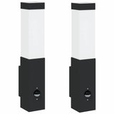 Vidaxl buiten wandlamp 2 pcs zwart 10.5 x 6 x 33 cm
