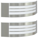 Vidaxl buiten wandlamp 2 pcs zilver 32 x 10 x 10 cm