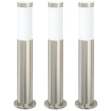 Vidaxl bolderverlichting 3 stuks 50 cm rvs ip44