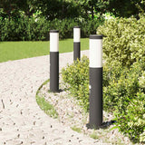 Vidaxl bolderverlichting met sensor 3 stuks 50 cm rvs ip44