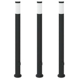 Vidaxx bolardo de iluminación con enchufe 3 piezas 110 cm acero inoxidable IP44