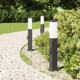 Vidaxx bolardo de iluminación con enchufe 3 piezas 50 cm negro IP44