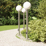 Vidaxx bolardo de iluminación con enchufe 3 piezas 120 cm acero inoxidable IP44
