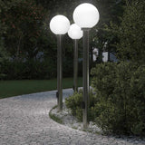 Vidaxx bolardo de iluminación con enchufe 3 piezas 120 cm acero inoxidable IP44