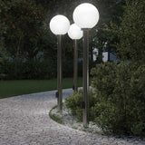 Vidaxx bolardo luminoso con sensor y casquillo 3 piezas 120 cm acero inoxidable IP44